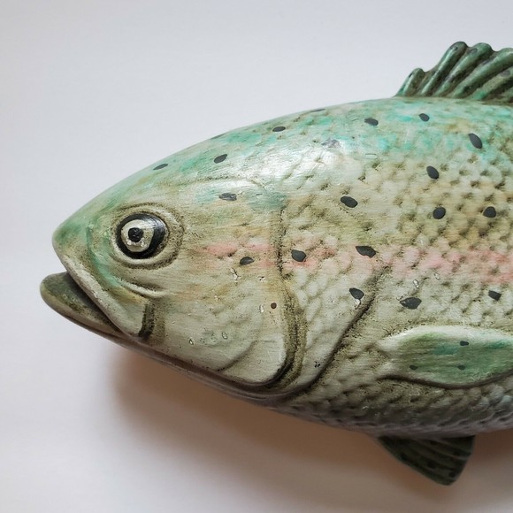 Vtg Hand Painted Japanese Sea Bass, Suzuki Ceramic Fish Tabletop/ Wall F… - Picture 4 of 13